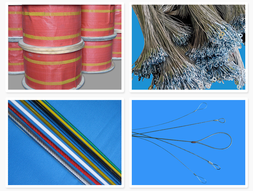 Wire rope packaging and coated cable assemblies